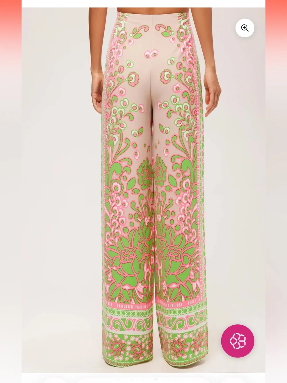 NWT TRINA TURK Federer Wide-Leg Pant - Petra Floral - Picture 4 of 5